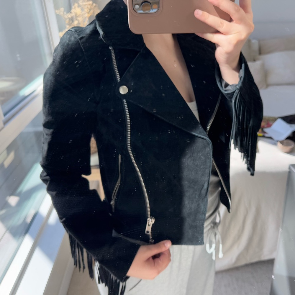 Black fringe jacket